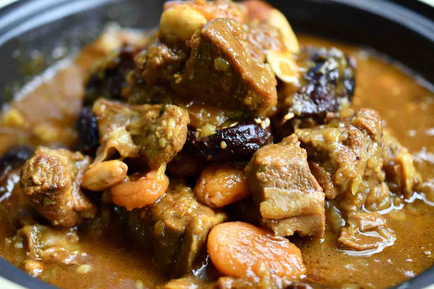 Lamb tagine with apricots and prunes