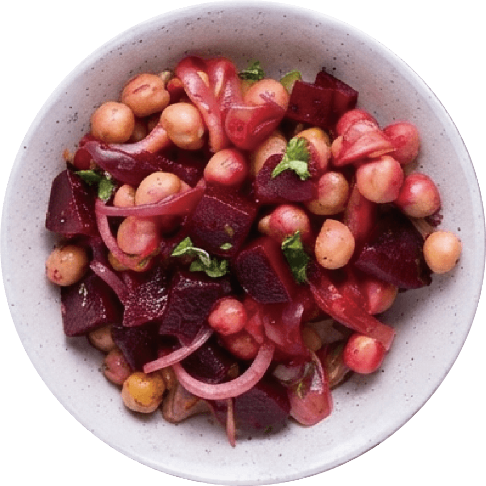 Beetroot and chickpea salad